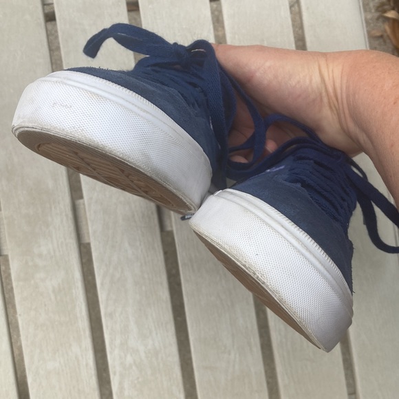 Converse Cons Pro Leather Low-Top Skate Shoes Navy Blue White Sz 7 - Picture 6 of 10